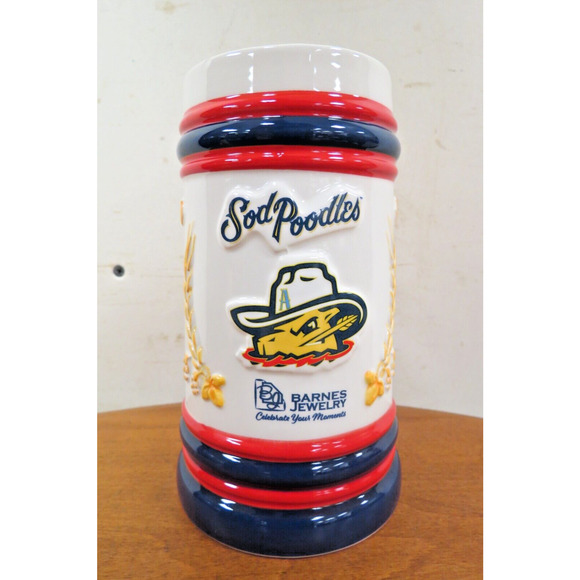 Amarillo Sod Poodles MiLB Minor League Baseball Ceramic Beer Stein New NIB - Picture 2 of 7